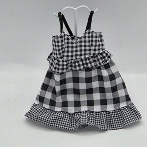 Barbie Doll Black & White Checkered Dress